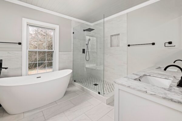 White Remodeled Bathroom