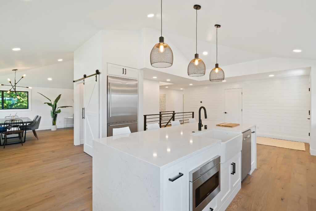 Appliances integrated into kitchen island