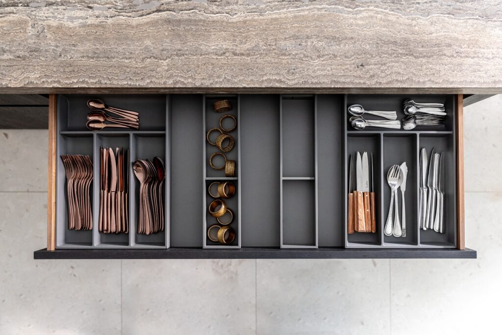 Utensil drawer organization 